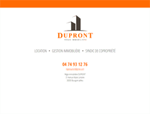 Tablet Screenshot of dupront-immobilier.com